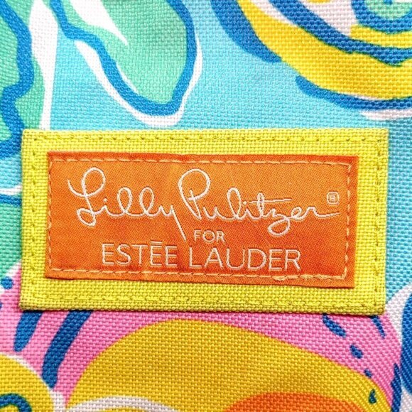 Lilly Pulitzer for Estee Lauder Floral Cotton Canvas Tote Bag - Picture 8 of 8